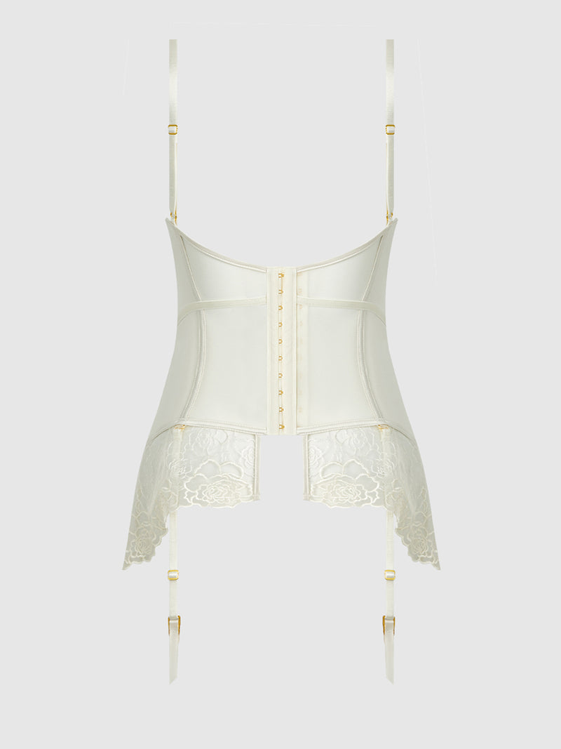 Melrose Embroidered Lace & Satin Chemise - Frederick's of Hollywood