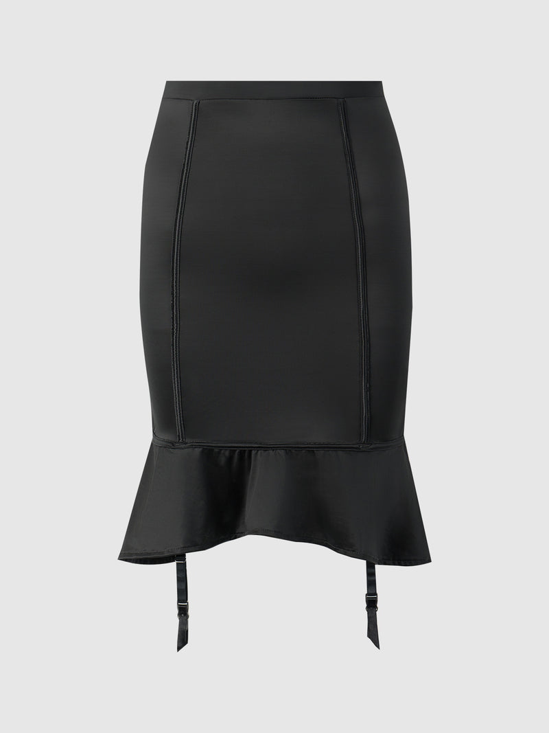 Neev Oil Slick Garter Half Slip Skirt - Frederick's of Hollywood