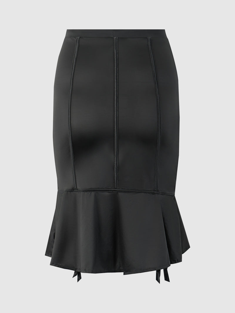 Neev Oil Slick Garter Half Slip Skirt - Frederick's of Hollywood