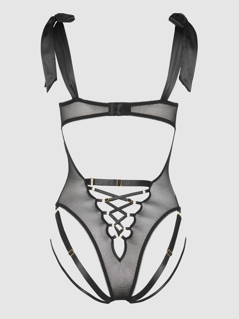 Melrose Embroidered Teddy - Fredericks Of Hollywood