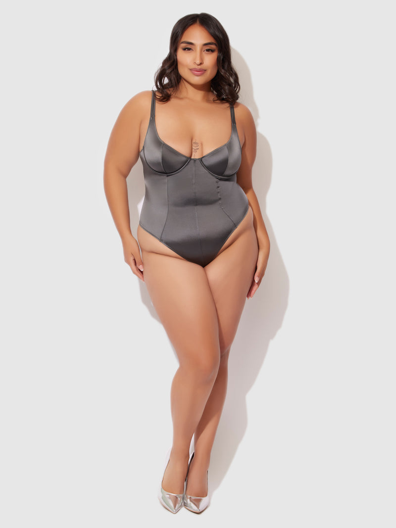 Neev Oil Slick Underwire & Seamed Bodysuit - Fredericks of Hollywood