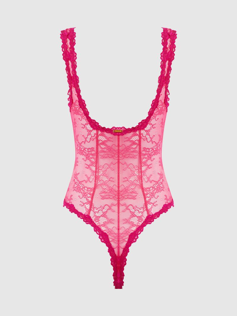 Pia Lace Wireless & Seamed Bodysuit