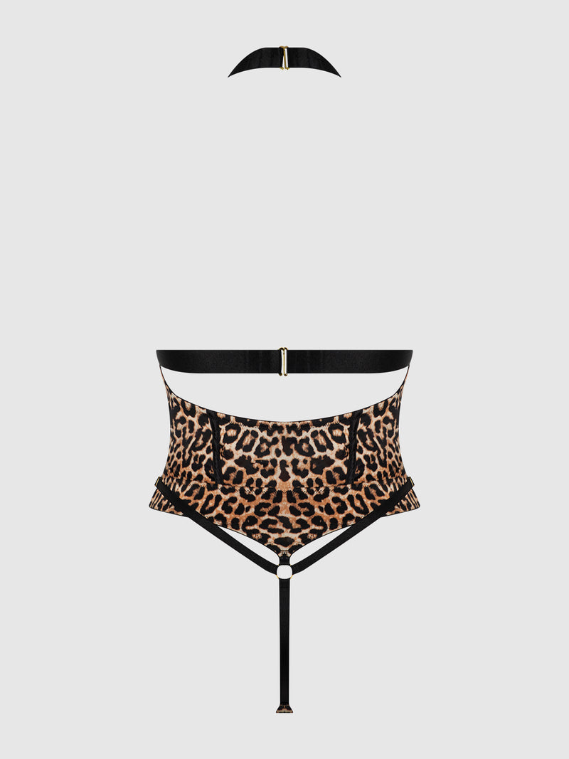 Raven Strappy Crotchless & Backless Teddy - Frederick's of Hollywood