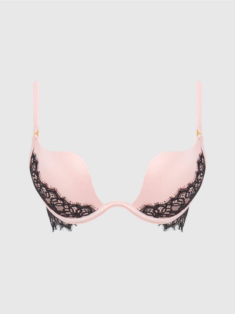 Rising Star Lace Swirl Plunge Push Up Bra - Frederick's Of Hollywood
