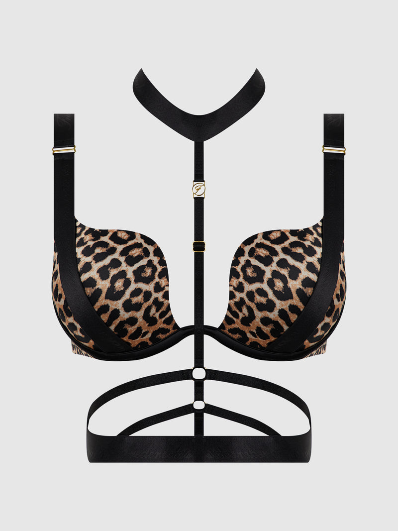Raven Convertible Rising Star Push Up Plunge Bra - Frederick's of Hollywood
