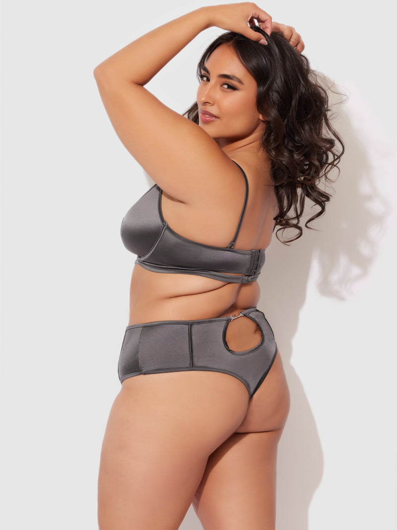 Neev Oil Slick Logo Longline Bra - Fredericks of Hollywood