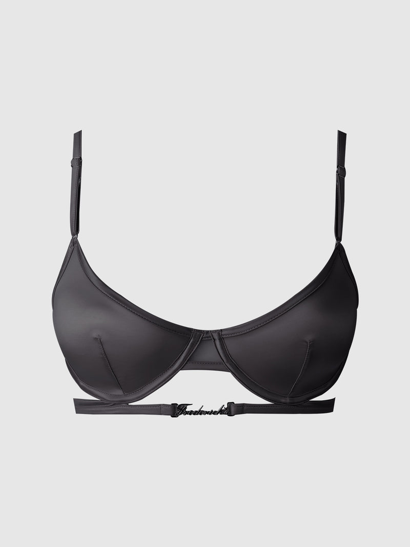 Neev Oil Slick Logo Longline Bra - Fredericks of Hollywood