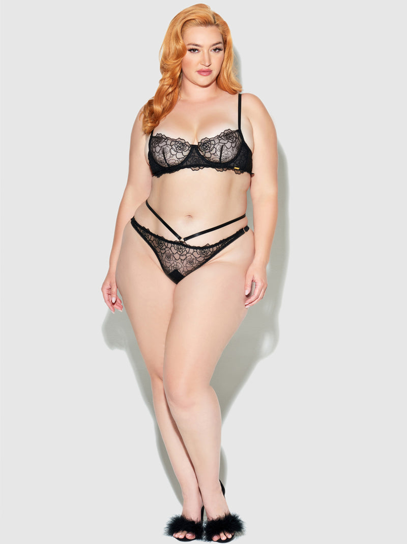 Melrose Embroidered Unlined Bra - Frederick's of Hollywood