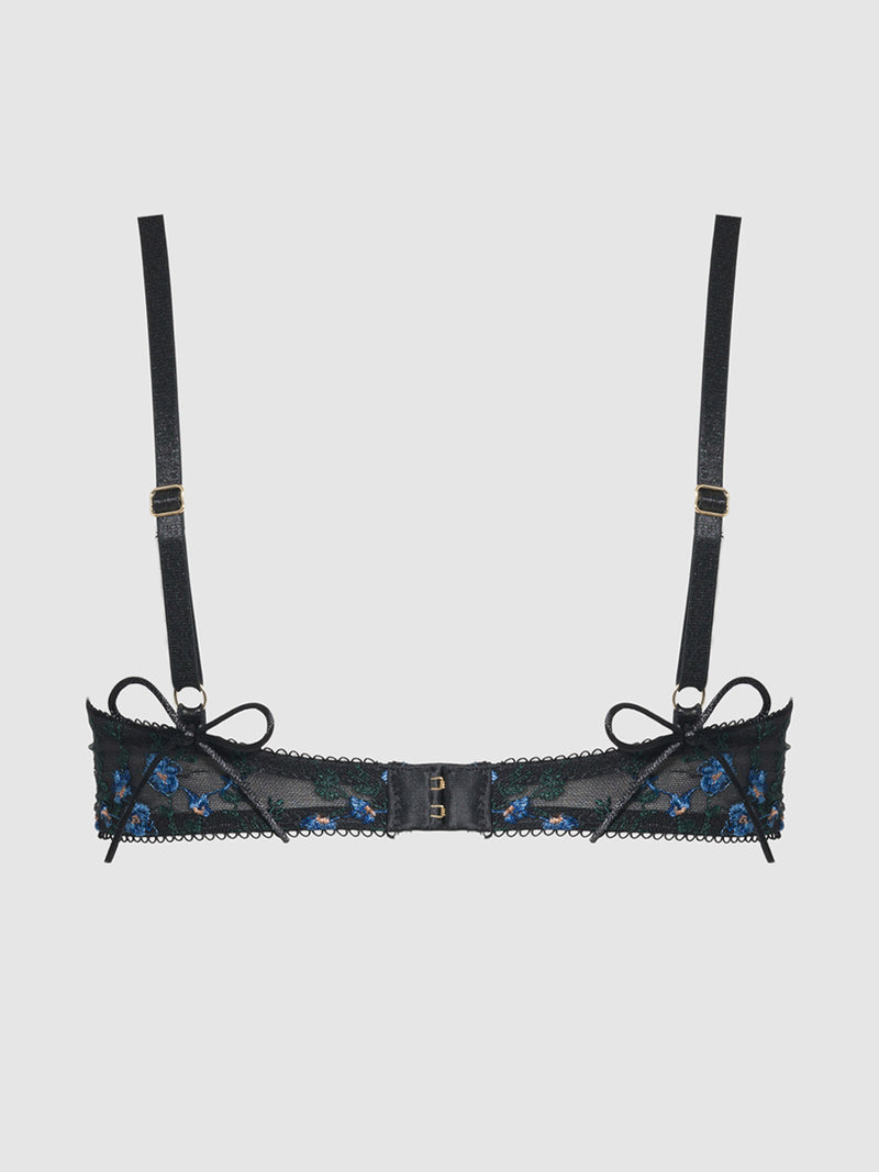 Harlow Embroidered Mesh Mono Wire Bra - Frederick's of Hollywood
