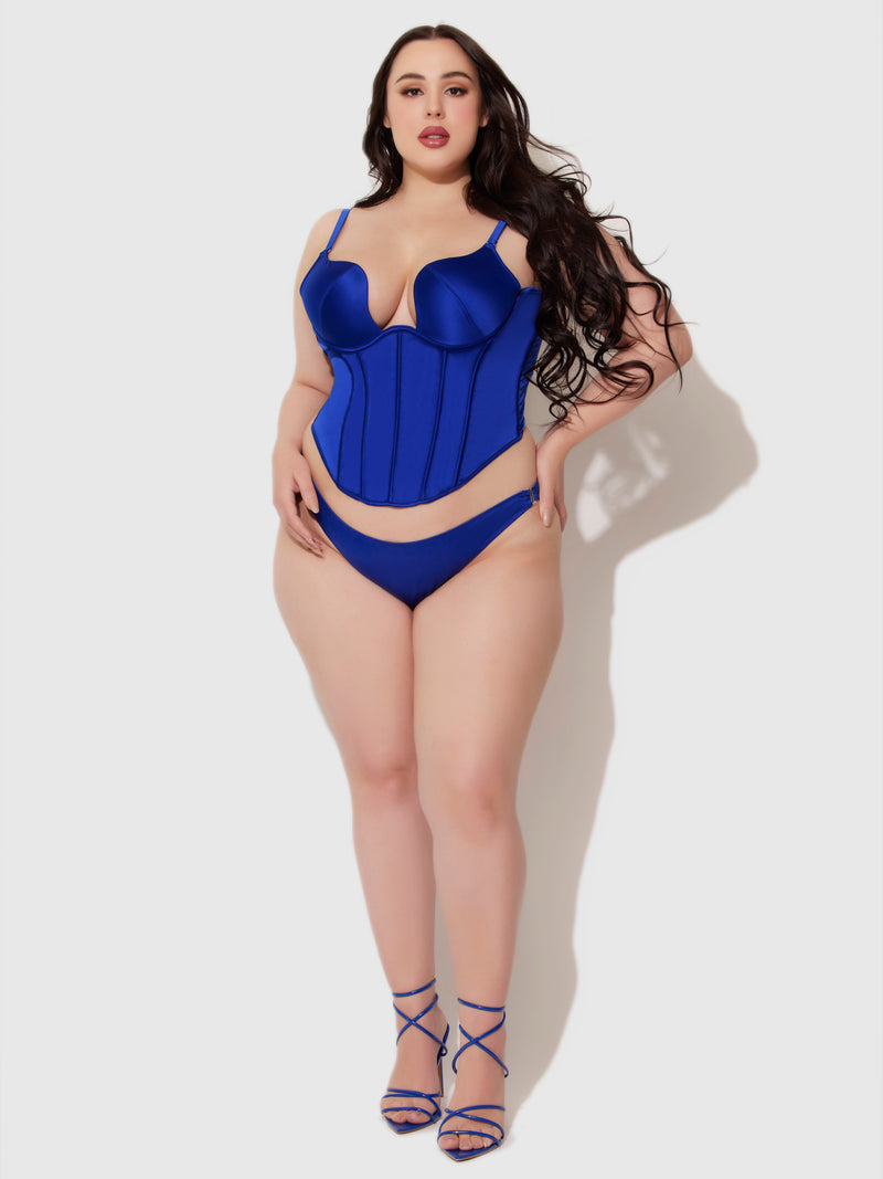 Petra Swirl Plunge Push Up Bustier - Frederick's of Hollywood