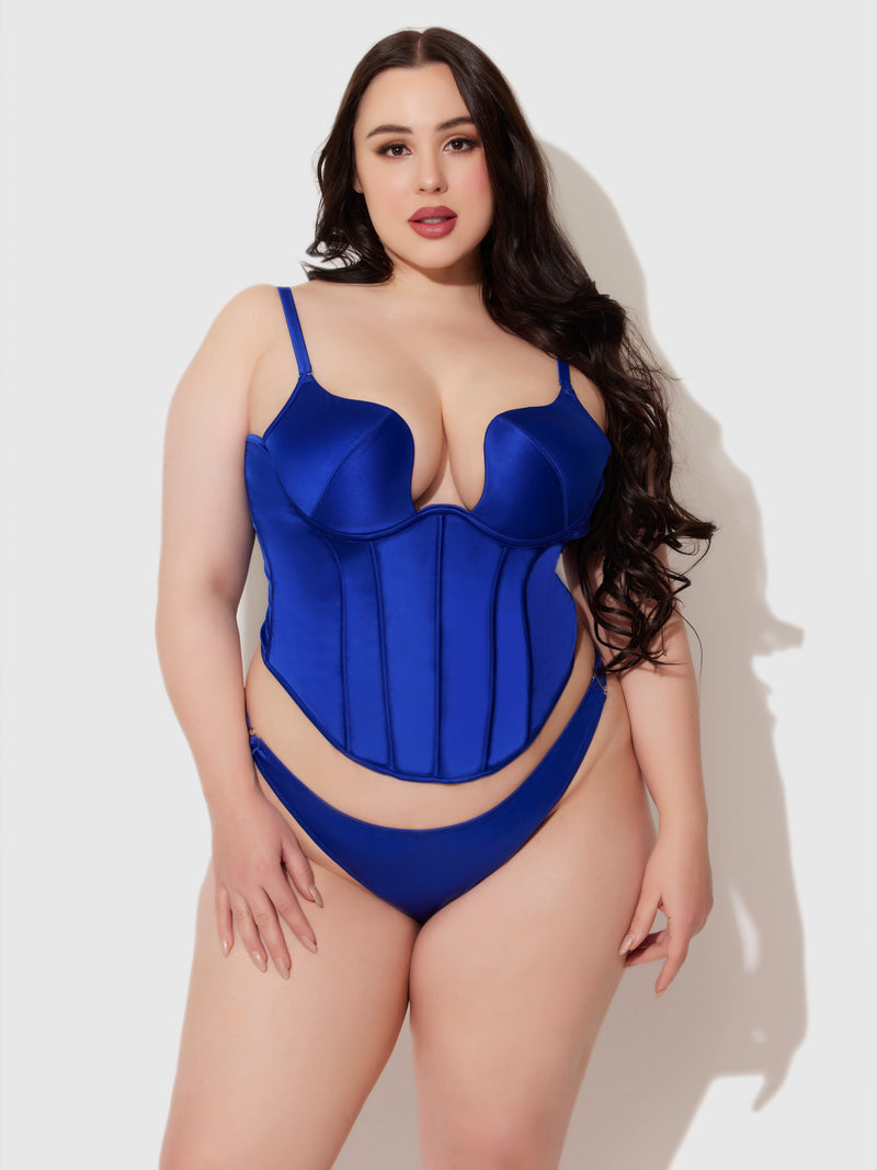 Petra Swirl Plunge Push Up Bustier - Frederick's of Hollywood