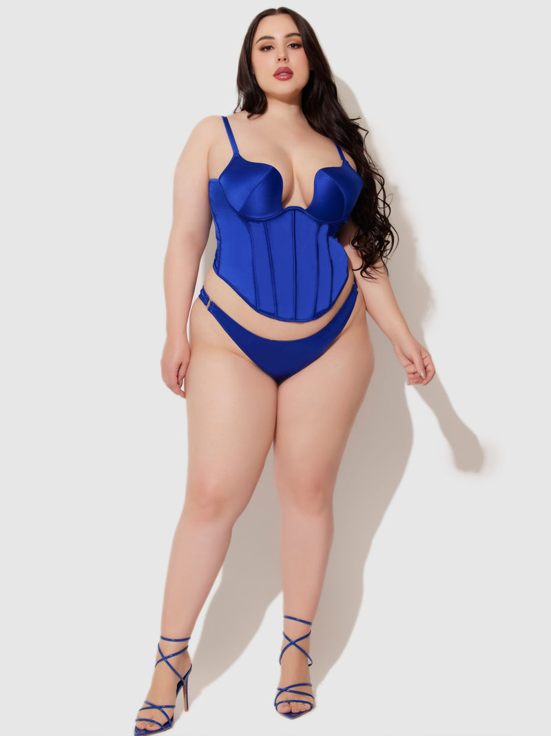 Petra Swirl Plunge Push Up Bustier - Frederick's of Hollywood