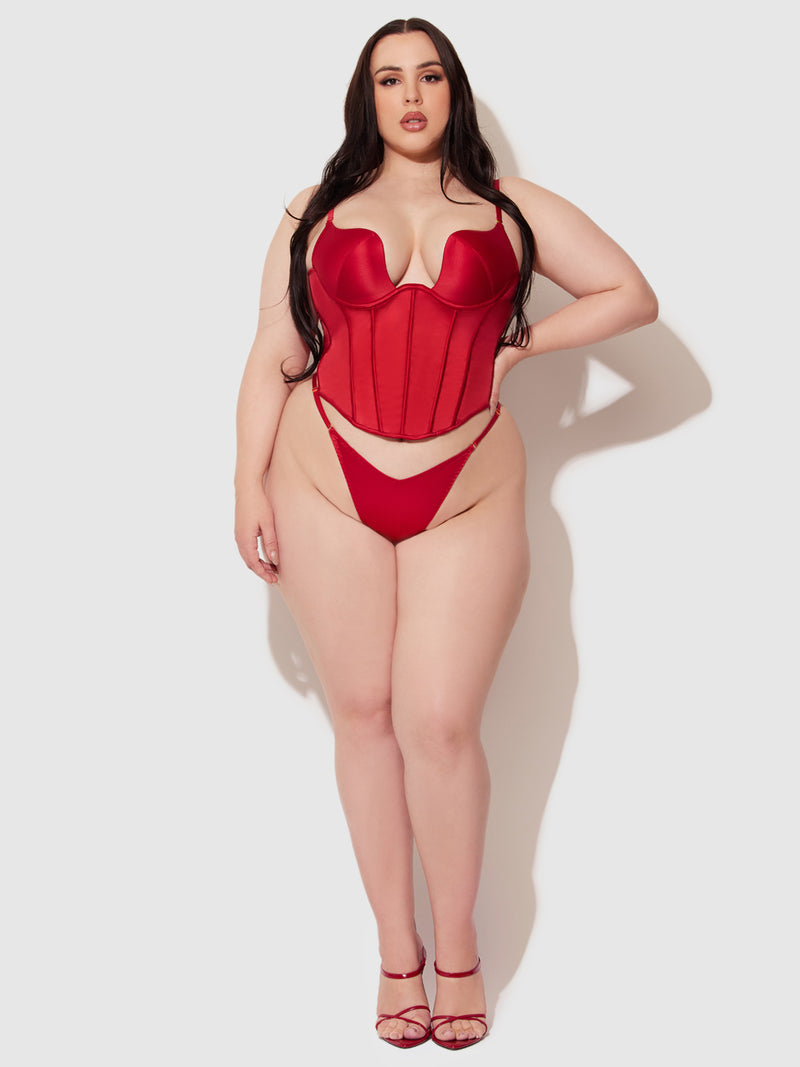 Petra Swirl Plunge Push Up Bustier - Frederick's of Hollywood