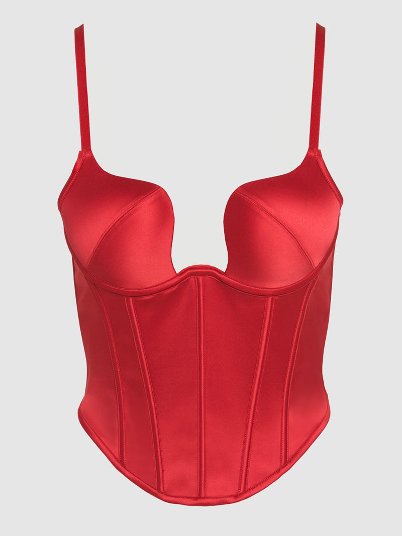 Petra Swirl Plunge Push Up Bustier - Frederick's of Hollywood