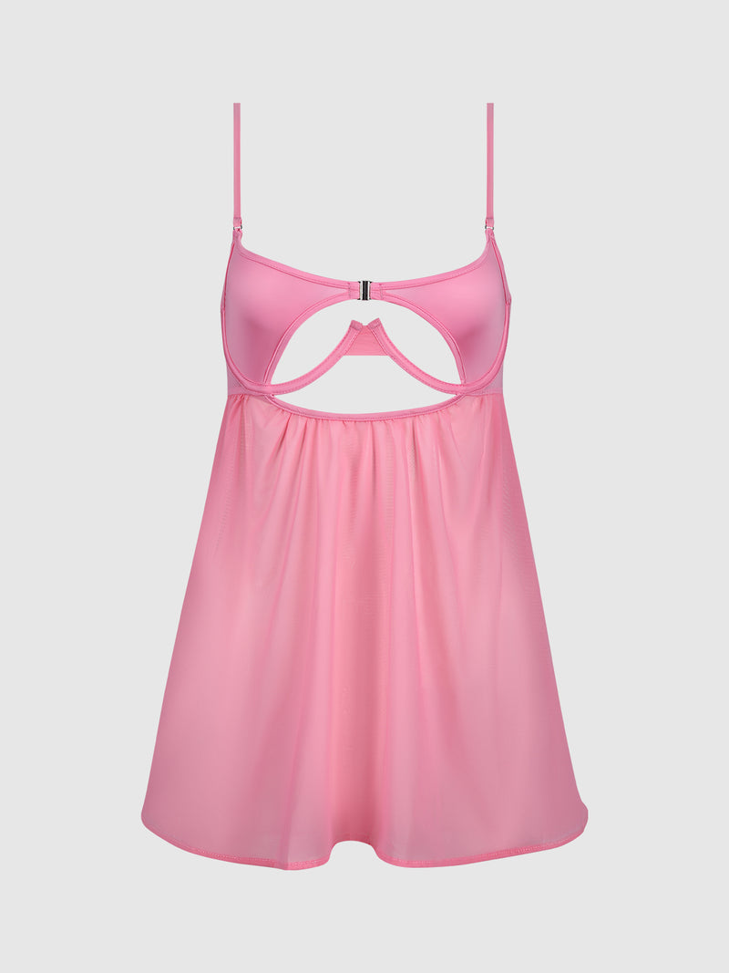 Neev Oil Slick Openable Cup Underwire Babydoll - Frederick's of Hollywood