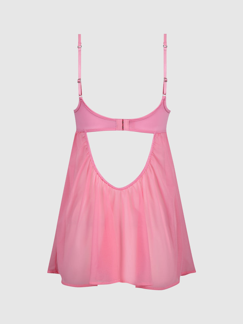 Neev Oil Slick Openable Cup Underwire Babydoll - Frederick's of Hollywood