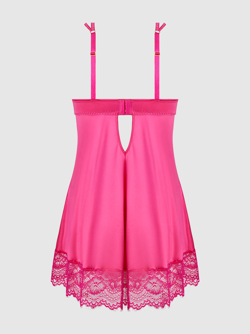 Neev Lace Open Cup Babydoll - Frederick's of Hollywood