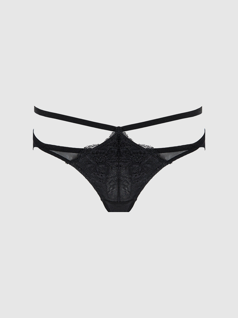 Aria Stretch Lace X Back Hipster - Frederick's of Hollywood