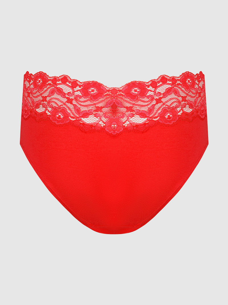 Bridget Cotton & Lace Hipster - Frederick's of Hollywood