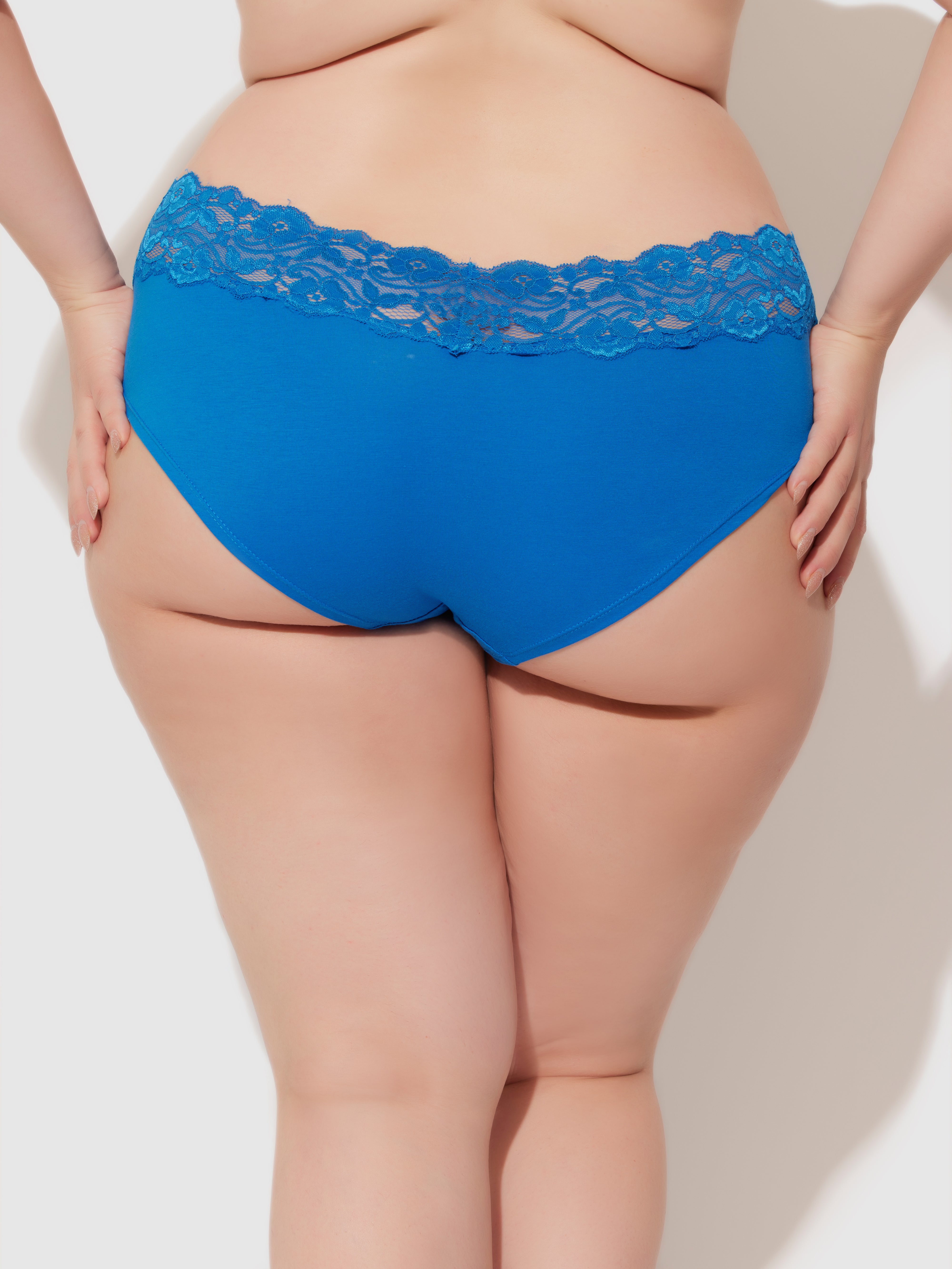 Bridget Stretch Cotton & Lace Hipster - Fredericks of Hollywood