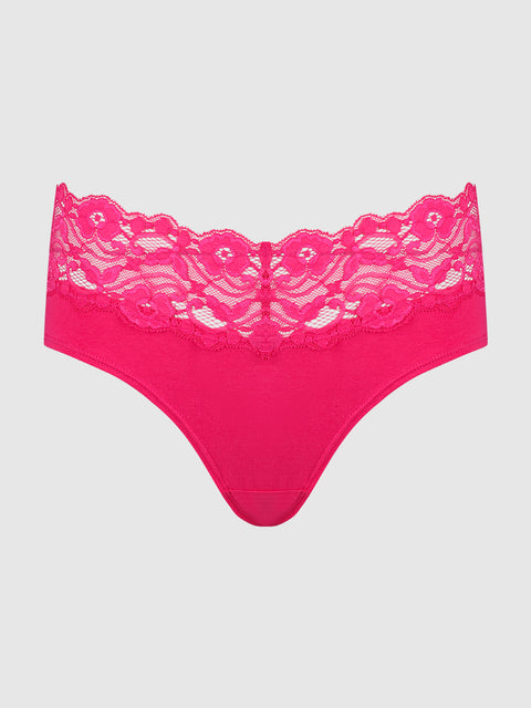 Bridget Cotton & Lace Hipster - Frederick's of Hollywood
