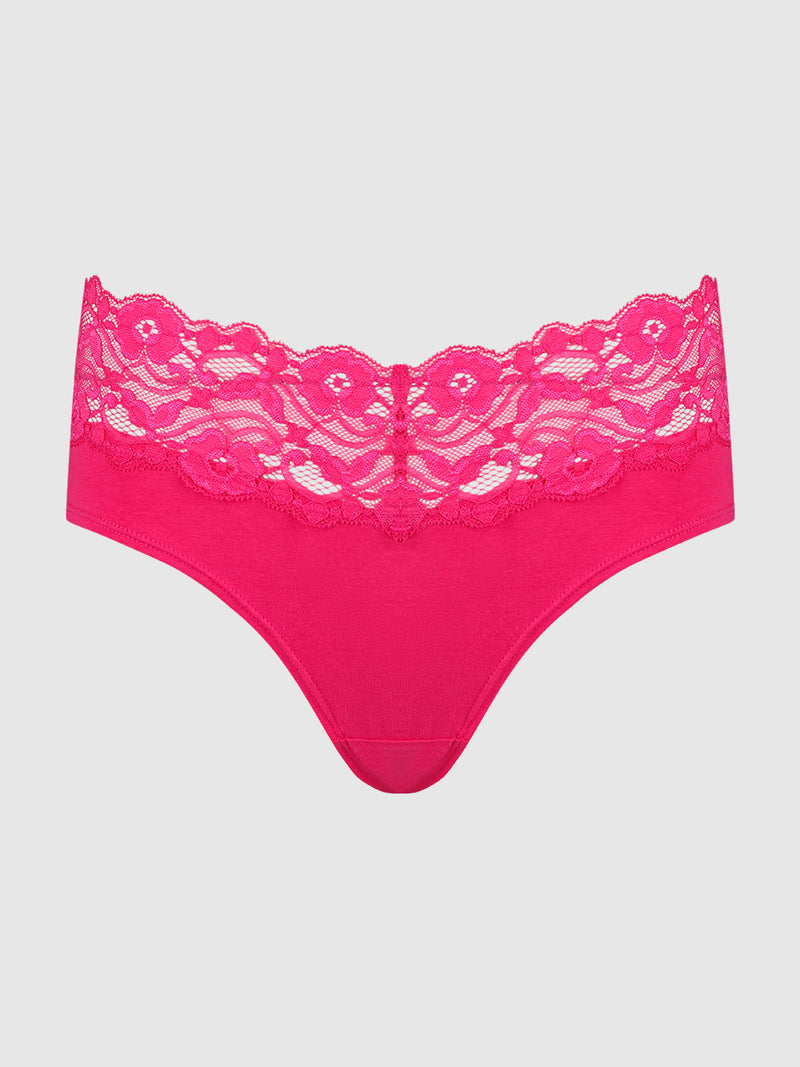 Bridget Cotton & Lace Hipster - Frederick's of Hollywood