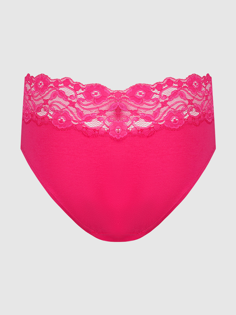 Bridget Cotton & Lace Hipster - Frederick's of Hollywood