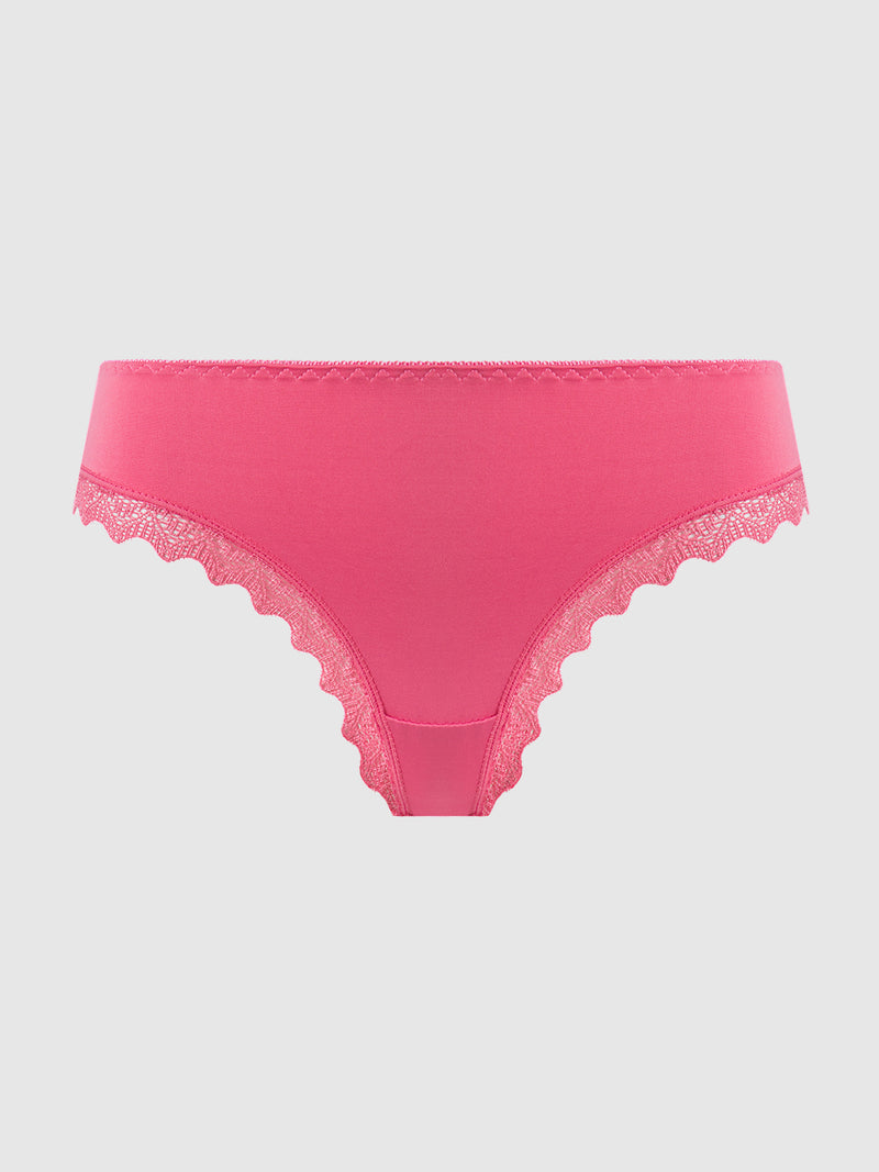 Jenna Micro & Lace Heart Cheeky - Frederick's of Hollywood