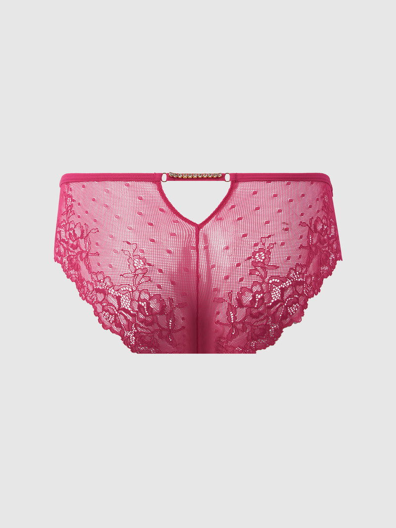 Elizabeth Lace & Rhinestone Back Cheeky - Frederick's of Hollywood