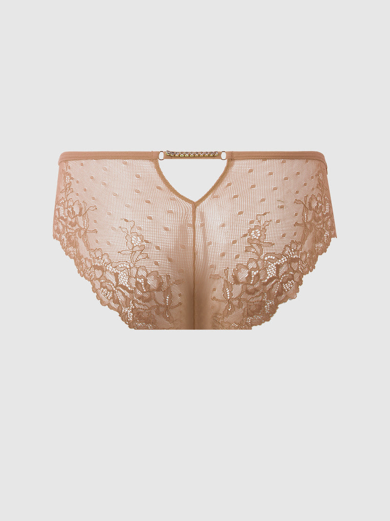 Elizabeth Lace & Rhinestone Back Cheeky - Frederick's of Hollywood