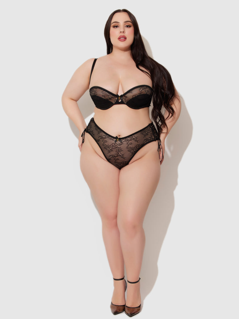 Luella Lace Open Back High-Waist Panty - Frederick's Of Hollywood