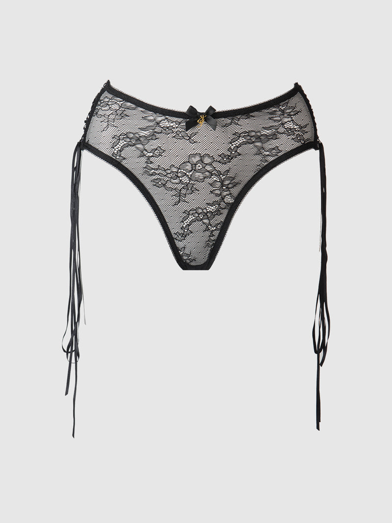 Luella Lace Open Back High-Waist Panty - Frederick's Of Hollywood
