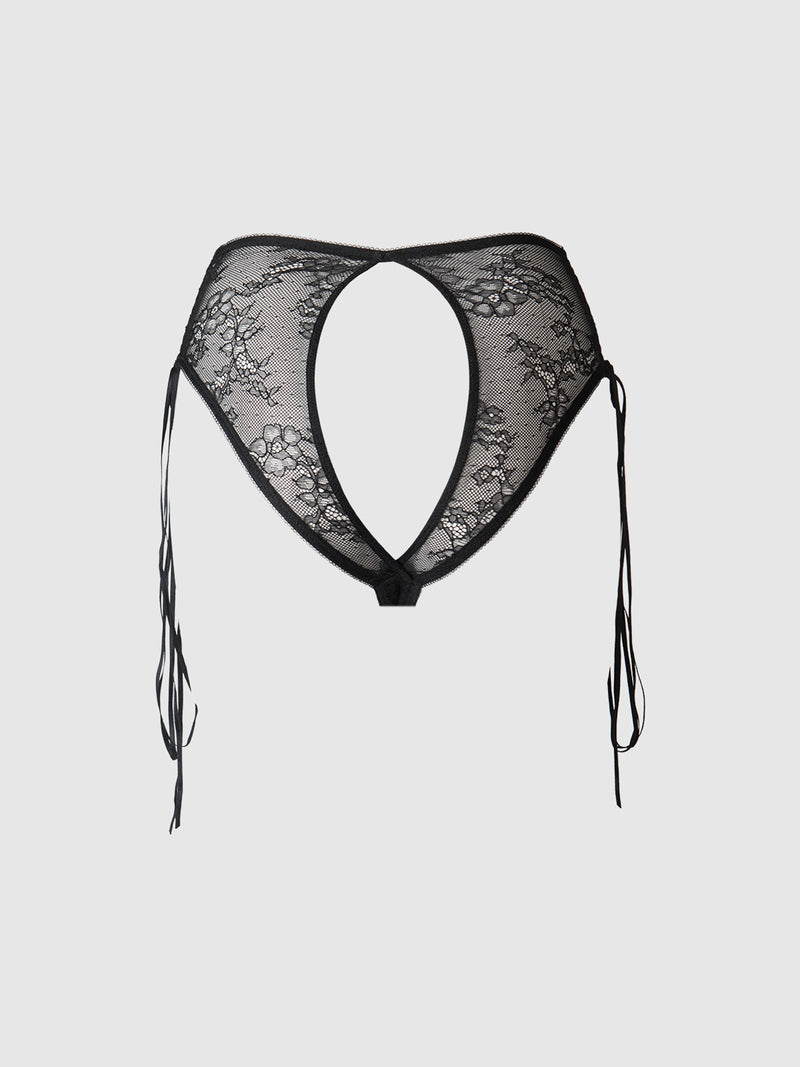 Luella Lace Open Back High-Waist Panty - Frederick's Of Hollywood