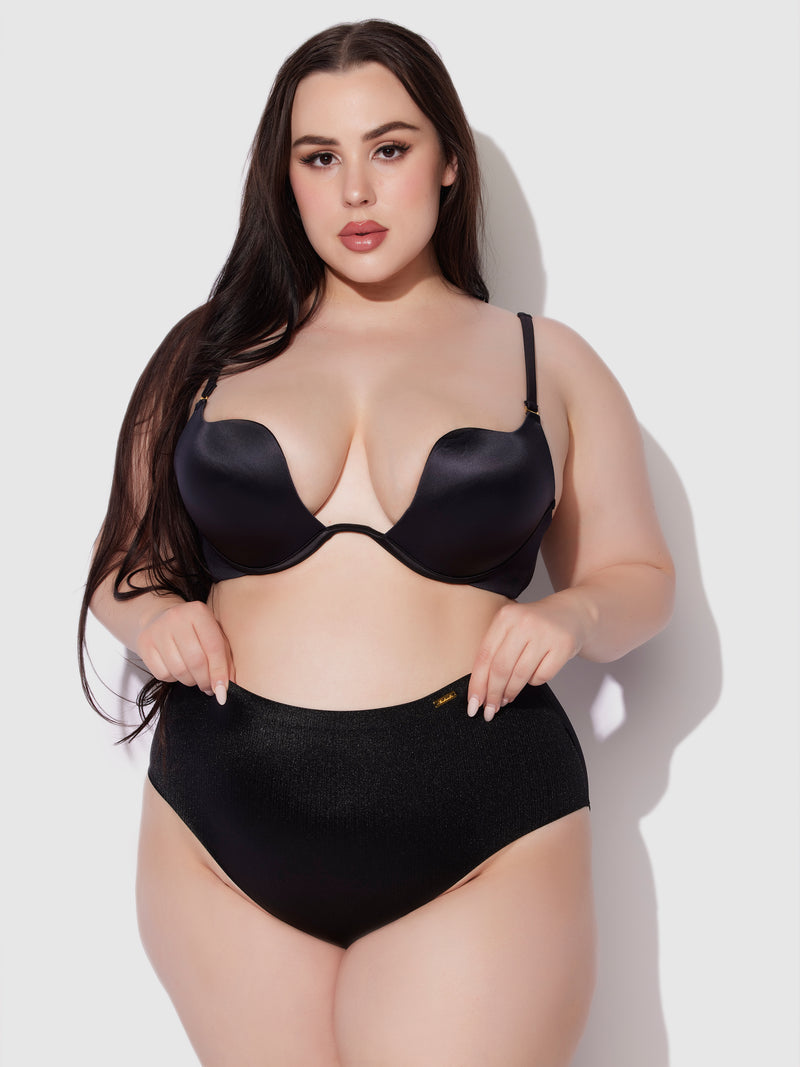 Mira Shimmer Micro Laser Bonded High-Waist - Frederick's of Hollywood