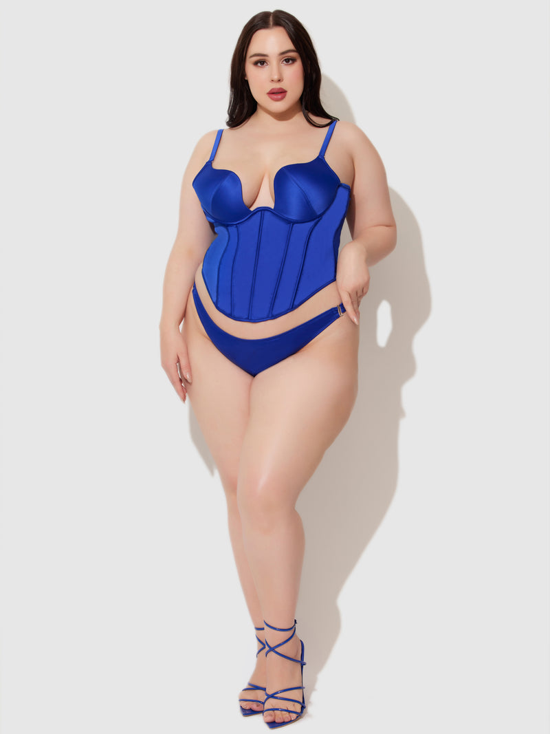 Petra Crotchless Satin Tanga - Frederick's of Hollywood