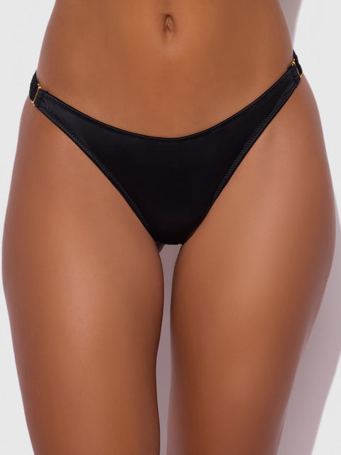 Rising Star Liquid Satin Crotchless Tanga