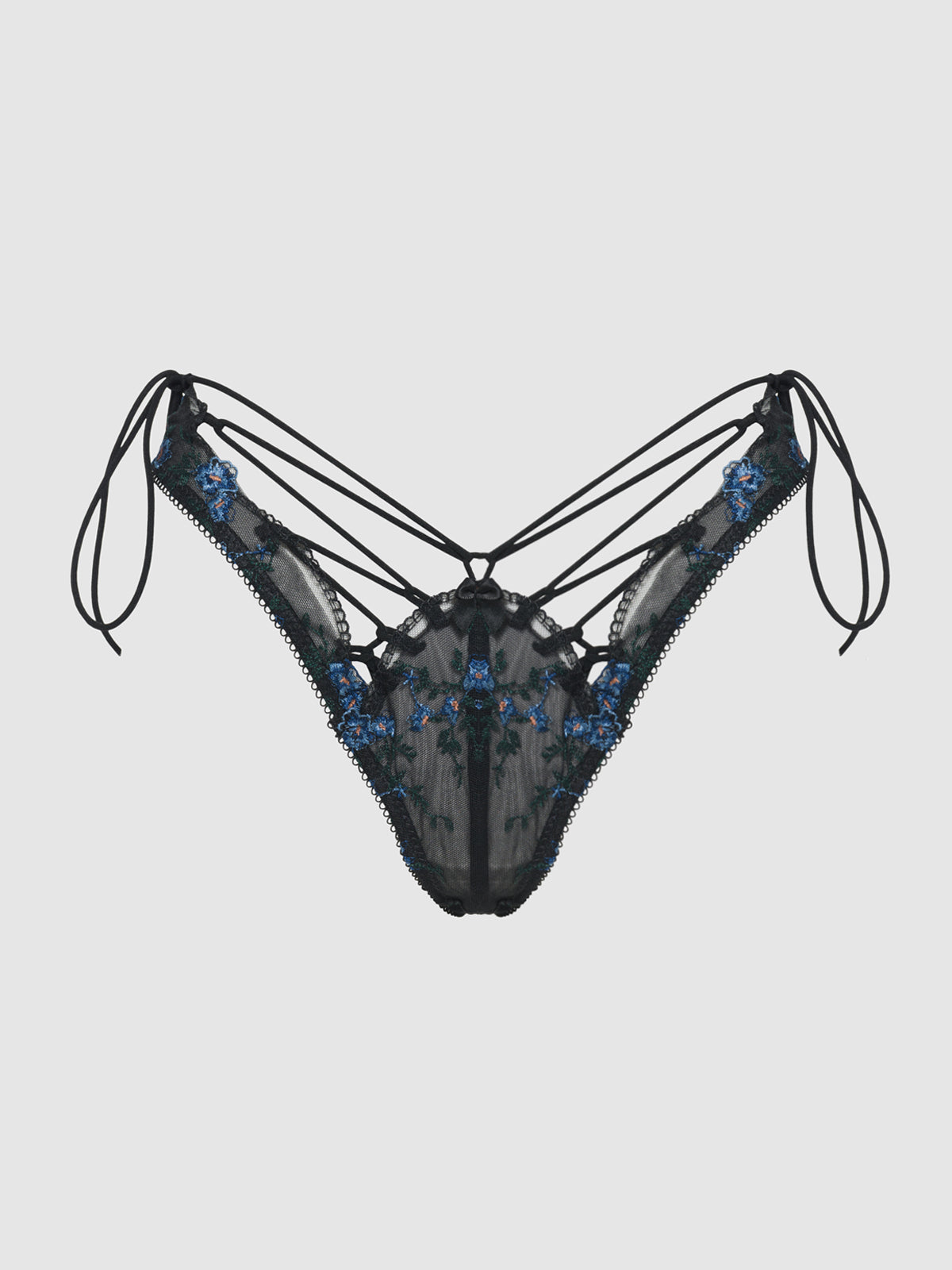 Harlow Embroidered Mesh Hipster - Frederick's of Hollywood