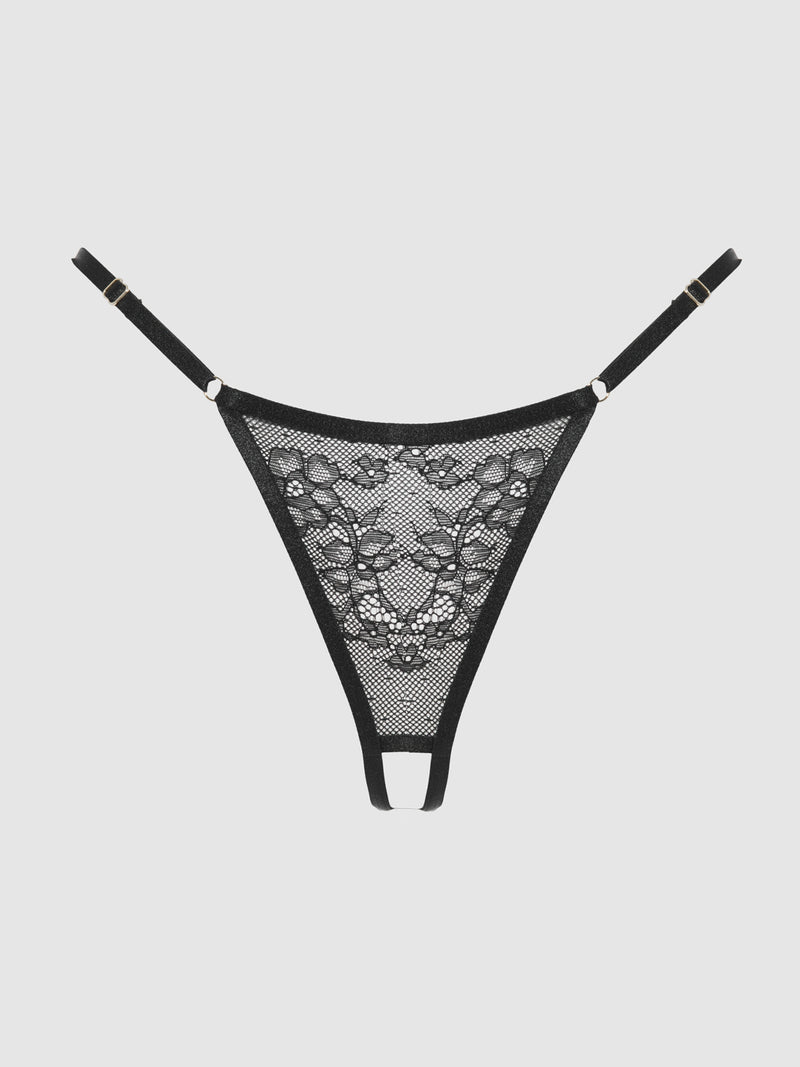 Chiara Crotchless Lace Thong