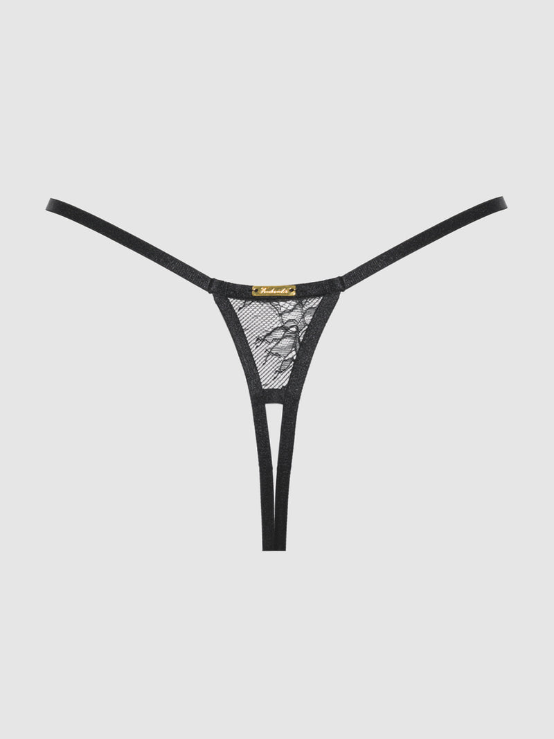 Chiara Crotchless Lace Thong