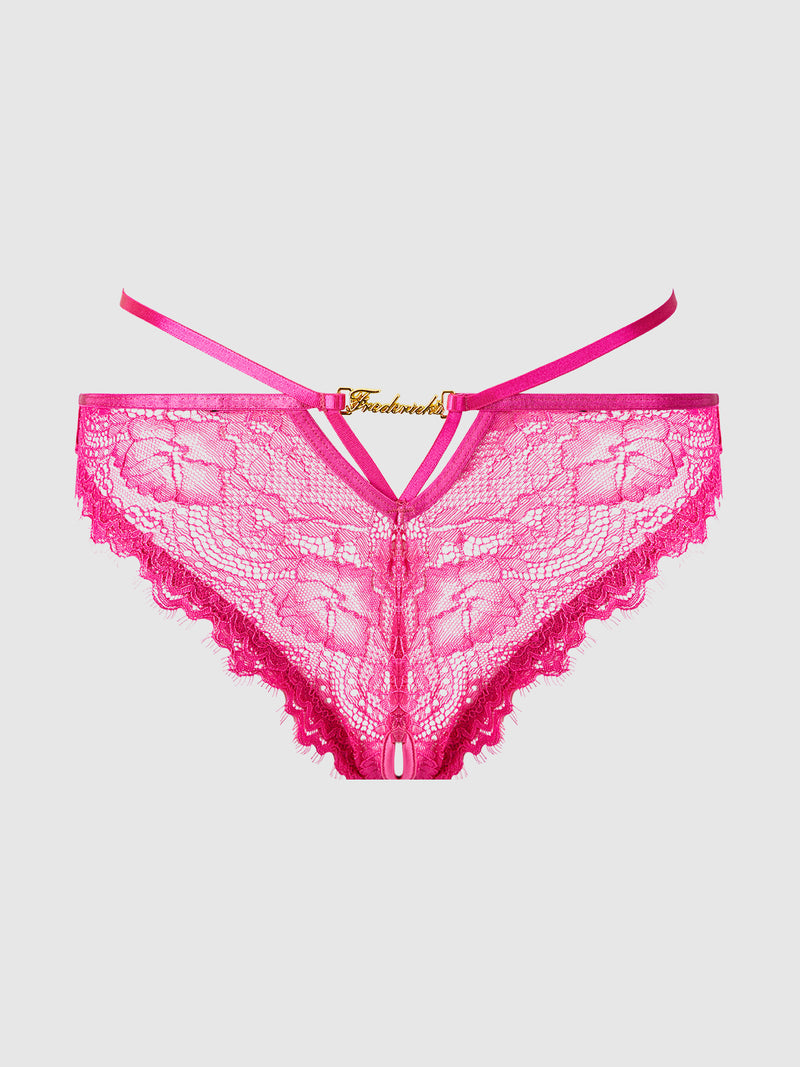 Neev Lace Crotchless Hipster - Frederick's of Hollywood