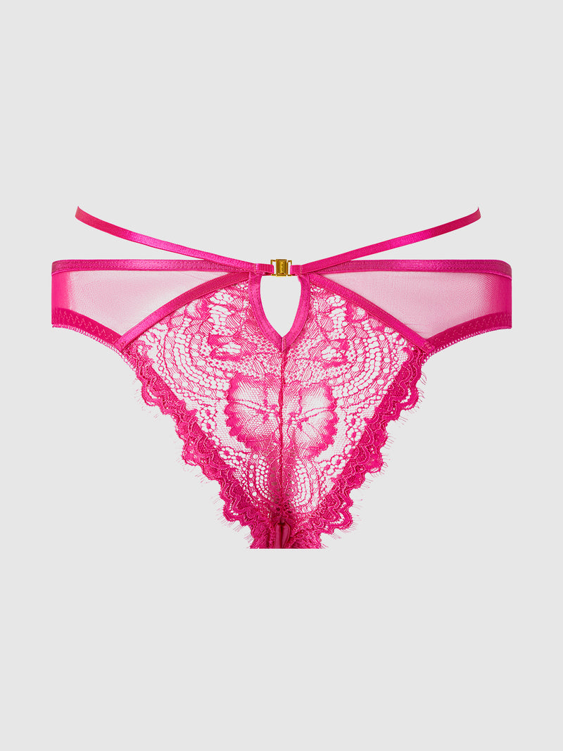 Neev Lace Crotchless Hipster - Frederick's of Hollywood