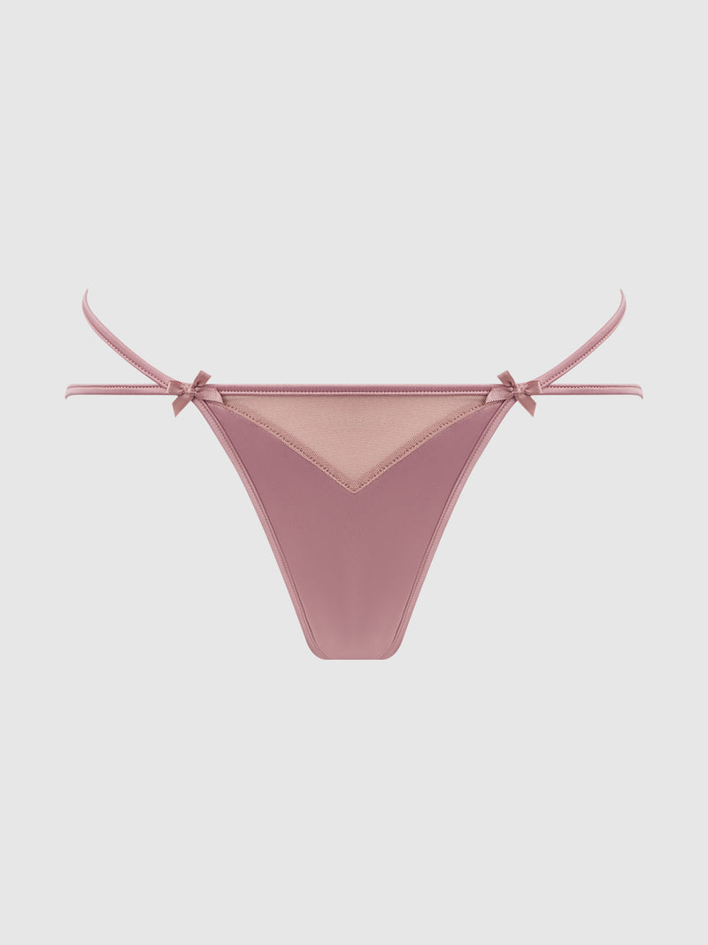 Petra Satin Caged Backless Hipster - Frederick's of Hollywood