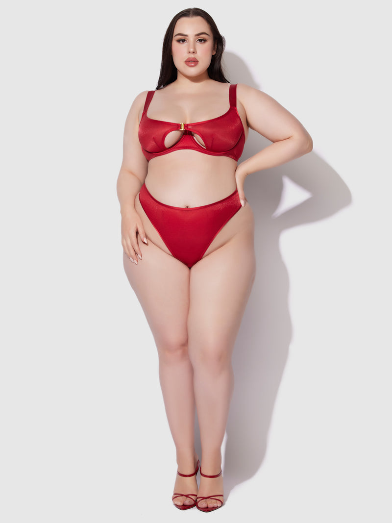 Vivienne Crotchless Mesh Thong - Frederick's of Hollywood