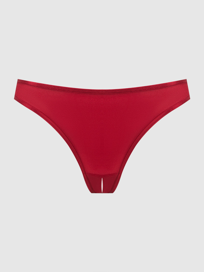 Vivienne Crotchless Mesh Thong - Frederick's of Hollywood