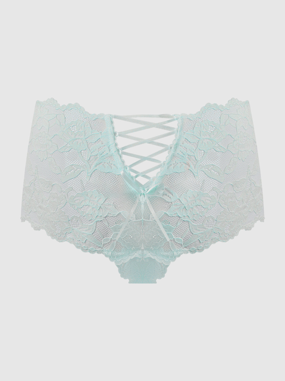Mabel Crotchless Lace Up Back Cheeky - Frederick's of Hollywood