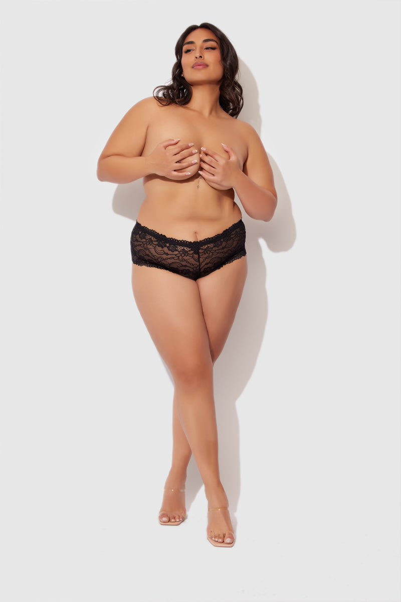 Kirsten Lace Cheeky - Black