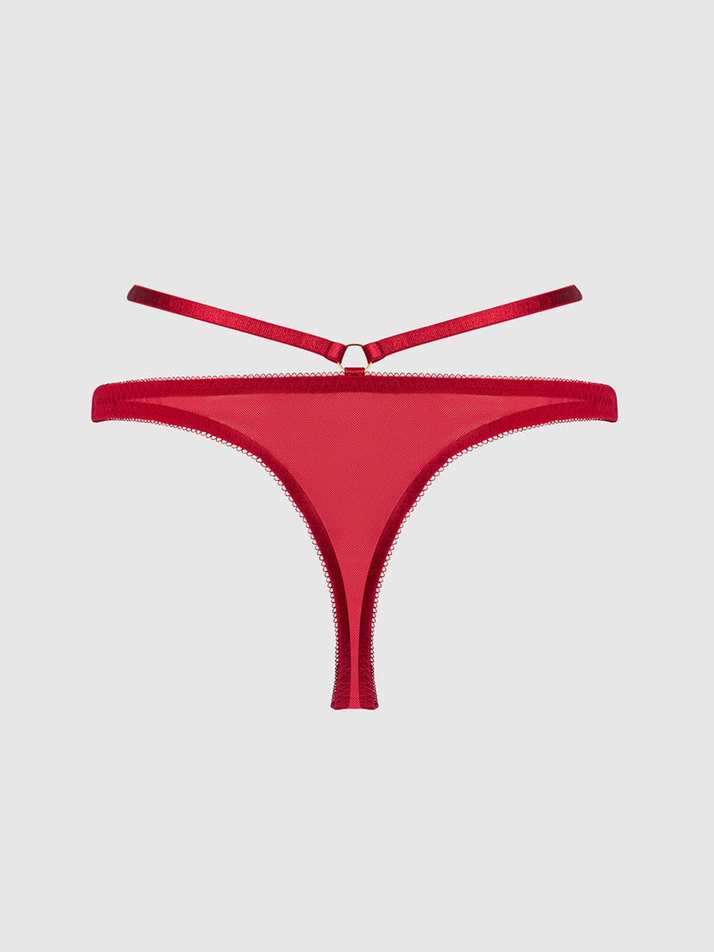 Melrose Embroidered Tanga - Frederick's of Hollywood