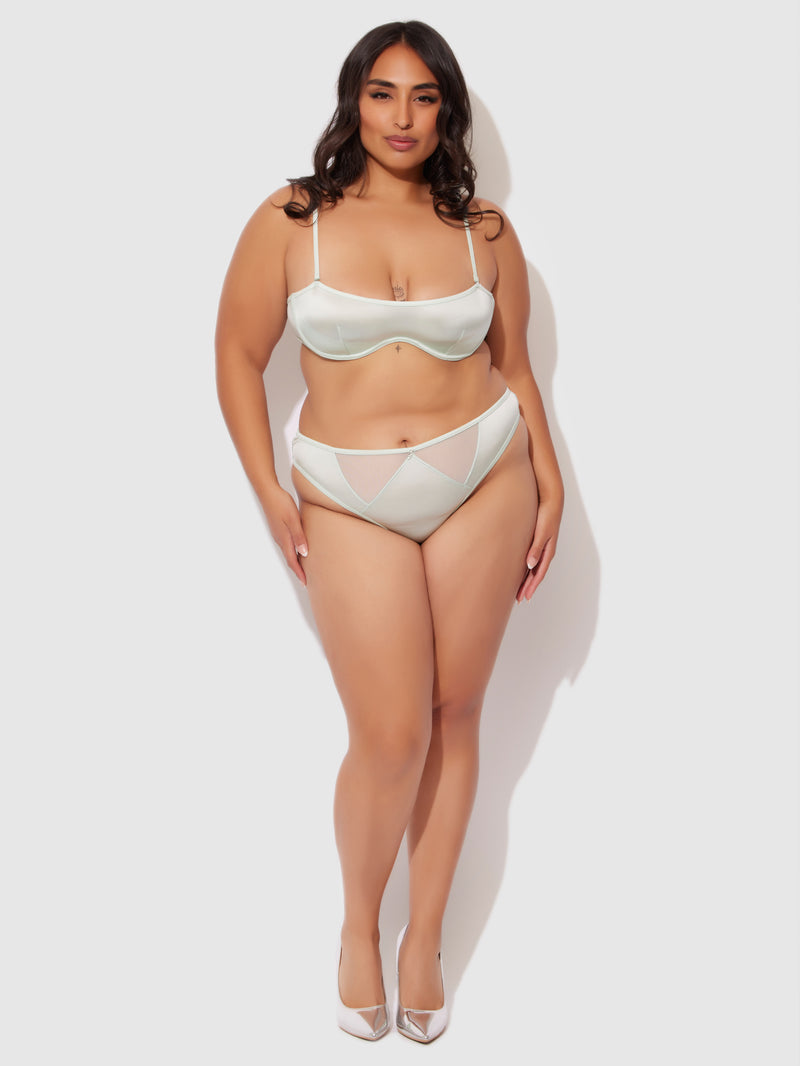Neev Oil Slick & Mesh Tanga - Fredericks of Hollywood