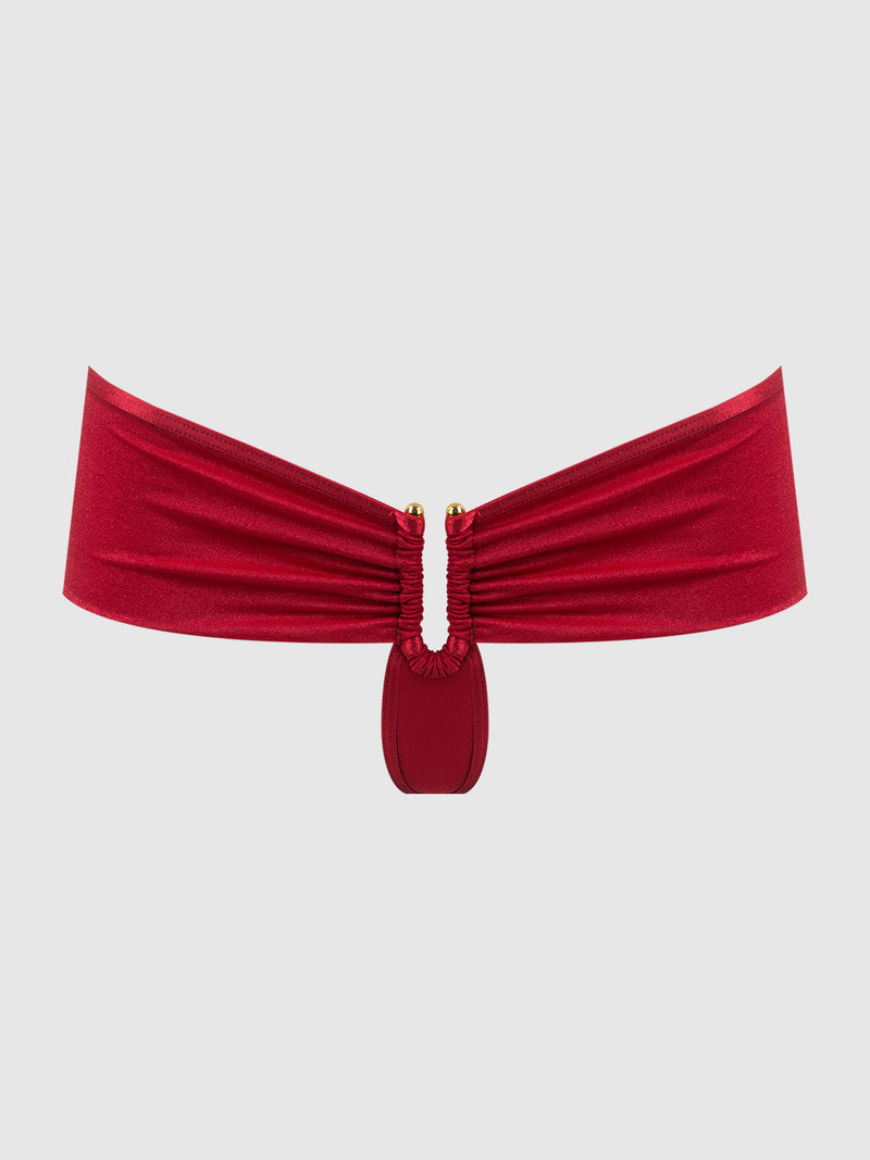 Pia Shine Mesh Open Hardware Thong - Frederick's Of Hollywood
