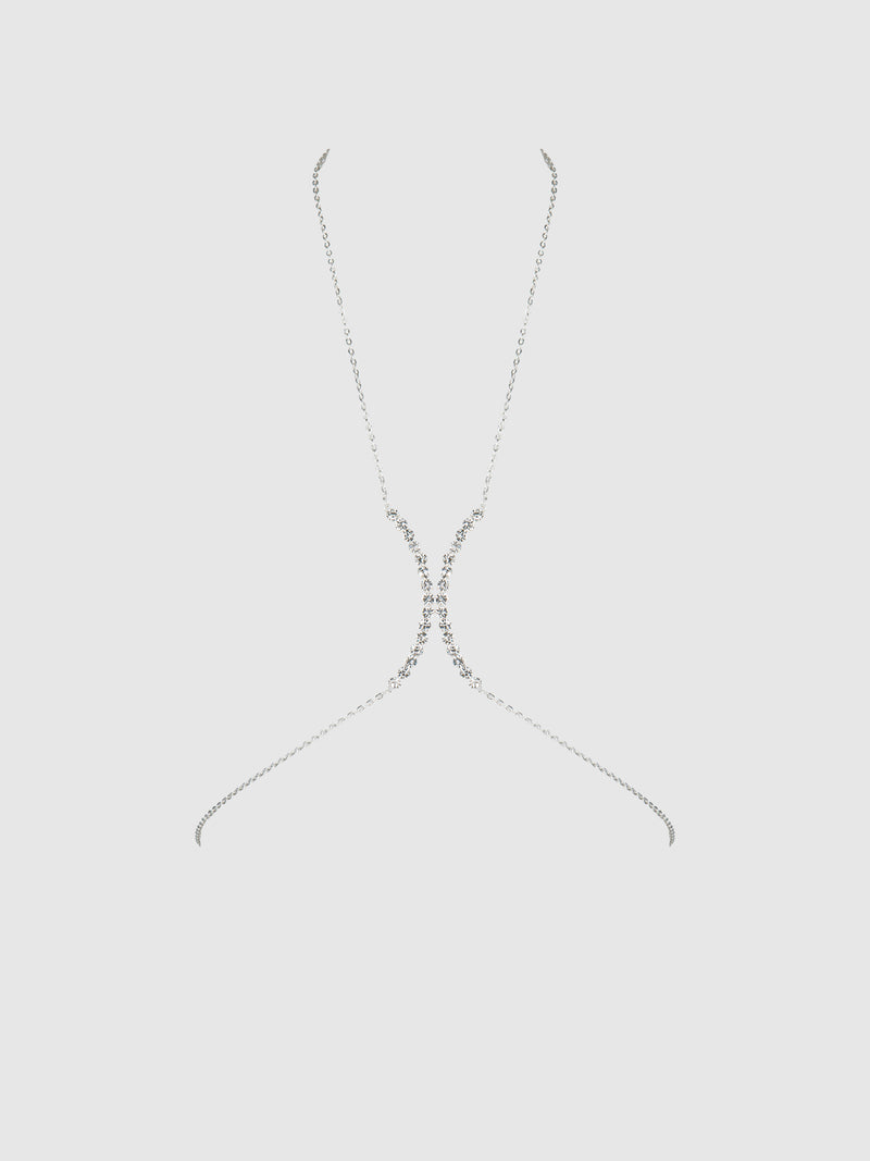 Ziggy Rhinestone Cleavage Hugging Bodychain - Frederick's of Hollywood